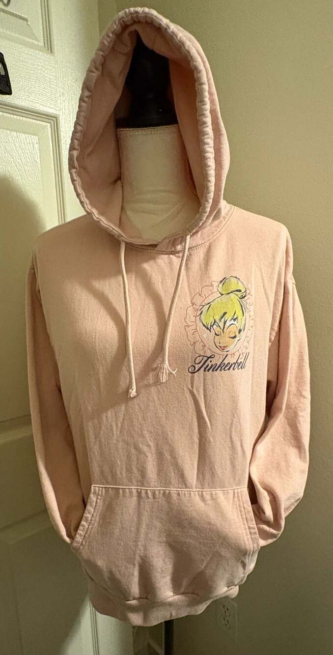 Disney Parks Tinker Bell Faith Trust and Pixie Dust Pink Pullover Hoodie